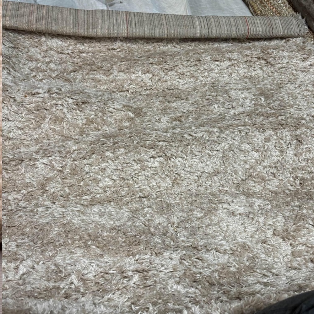Plush Cream Shag Rug - Picture 6 of 7